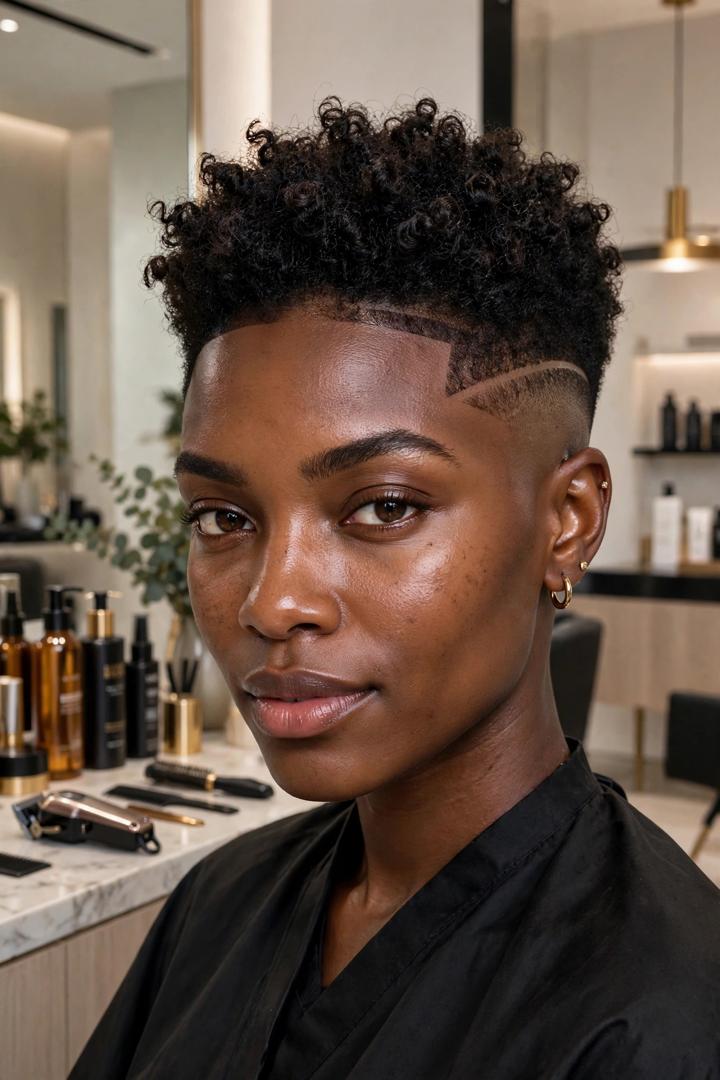 Modern fade haircut